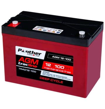 Panther AGM Deep Cycle 100Ah 12V, Ophalen of Verzenden, Nieuw