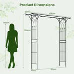 LIVSK Tuinboog voor Klimplanten - Gepoedercoat Metaal - Stev, Tuin en Terras, Verzenden, Nieuw