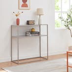 Consoletafel Kuhmo 80x80x30 cm lichtgrijs [en.casa], Verzenden, Nieuw