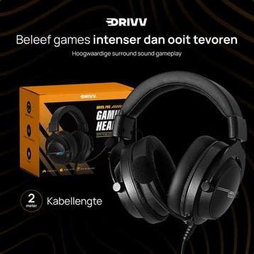 2dekans | Drivv. PRO Gaming Headset met Microfoon - Game, Ophalen of Verzenden, Zo goed als nieuw