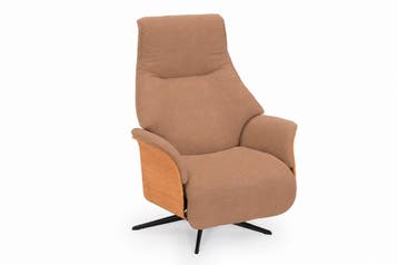 Relaxfauteuil Dokkum - relaxfauteuils - Cognac, Nieuw, Stof