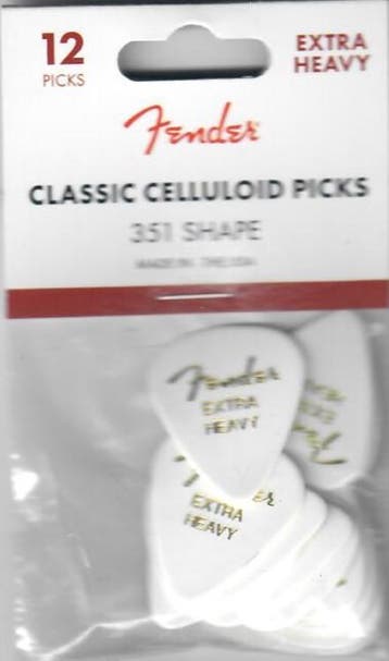 Fender 351 shape plectrum Extra Heavy 12-pack, Muziek en Instrumenten, Instrumenten | Toebehoren, Ophalen of Verzenden, Nieuw
