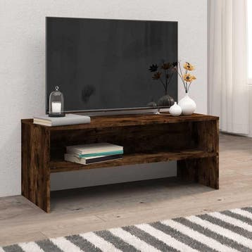 vidaXL Tv-meubel 100x40x40 cm bewerkt hout gerookt, Huis en Inrichting, Minder dan 50 cm, Verzenden, Nieuw, Minder dan 100 cm