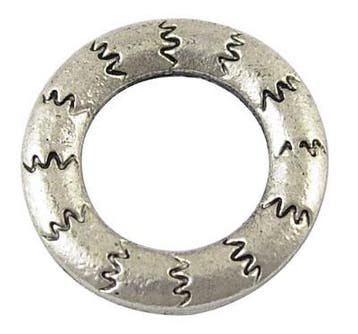 10 x Metalen ringen antiek zilver kleur rond 17 x 2mm Gat..., Ophalen of Verzenden, Nieuw, Overige typen