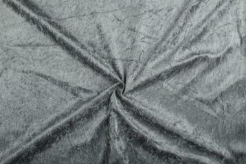 Velours stof antraciet, Hobby en Vrije tijd, Stoffen en Lappen, 120 cm of meer, Ophalen of Verzenden, Polyester, Grijs