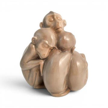 Bing & Grondahl - Beeldje - Sleeping Monkeys - 1581 -
