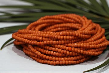 Waist Beads / Afrikaanse Heupketting - BENIN - Oranje (elast, Ophalen of Verzenden, Nieuw