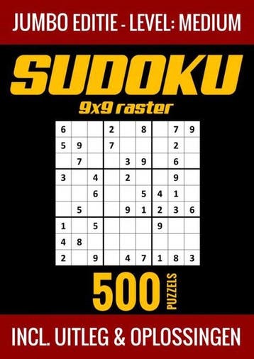 9789403729794 Sudoku Medium - Jumbo Editie - 500 Puzzels ..., Boeken, Verzenden, Nieuw, Puzzelboek Shop