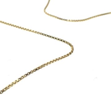 Gouden venetiaanse schakelcollier met een vaste hanger, Sieraden, Tassen en Uiterlijk, Kettingen, Ophalen of Verzenden, Gebruikt