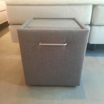Hocker met lade en glazen plaat, Ophalen, Minder dan 45 cm, Nieuw, Minder dan 55 cm