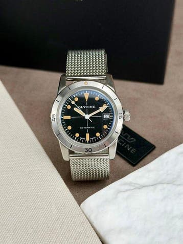 Glycine - Sea Kraken Automatic Date Black - GL0504 - Heren -, Sieraden, Tassen en Uiterlijk, Horloges | Heren, Nieuw