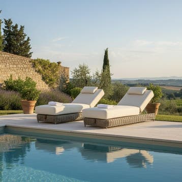 Yate ligbed grijs wicker | soft grey mixed weave kussens, Tuin en Terras, Ligbedden, Ophalen of Verzenden, Nieuw, Wicker