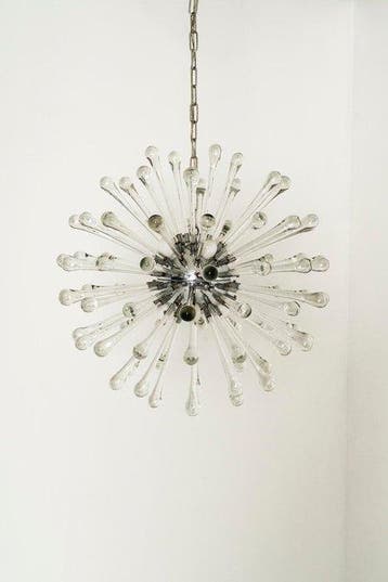 Kroonluchter - Glas, Chroom, Antiek en Kunst