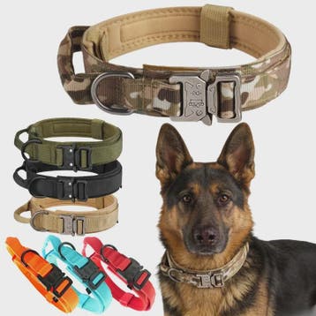 Sterke Tactische Hondenhalsband met Metalen Gesp - Nylon, Ve, Dieren en Toebehoren, Verzenden, Nieuw