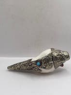 zeeschelp - Gefossiliseerde schelp - dungkhar - 14 cm - 5 cm