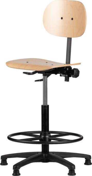 Werkstoel Loketstoel Instelbaar 54-73cm Hout, Ophalen of Verzenden, Nieuw