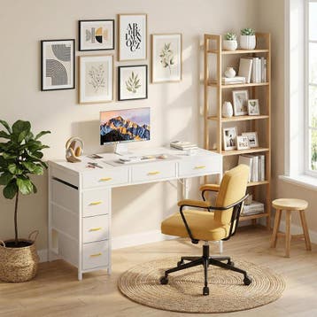 Bureau - Computertafel - Computerbureau - 120x50 cm - Wit -, Verzenden, Zo goed als nieuw