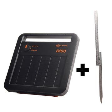 Gallagher S100 solar schrikdraadapparaat inclusief batterij, Dieren en Toebehoren, Ophalen of Verzenden, Nieuw