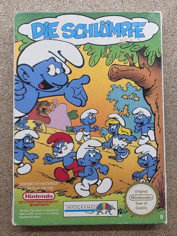 Nintendo - Nes - RARE - PAL B - 1st Edition - Die Schlumpfe, Nieuw