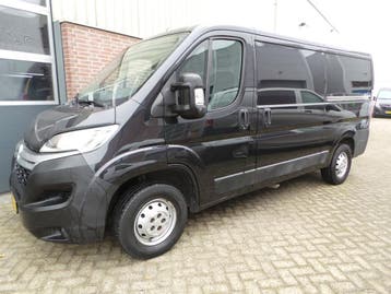 Citroën Jumper 33 2.0 BlueHDi 164pk L2 2-Schuifdeuren, Stof, Gebruikt, Citroën, Zwart