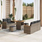vidaXL Tuinbankenset 8 pcs Grijs poly rattan, Tuin en Terras, Tuinsets en Loungesets, Verzenden, Nieuw, Rotan, 8 zitplaatsen