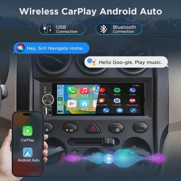 Universele 1-DIN Autoradio met 6.86" IPS Touchscreen, Draadl, Verzenden, Nieuw