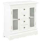 vidaXL Dressoir 70x28x70 cm massief grenenhout wit, Verzenden, Nieuw, 50 tot 100 cm, Grenenhout