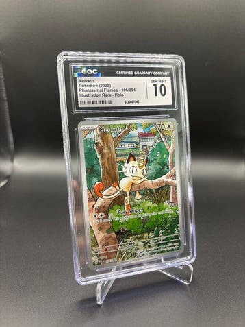 Pokémon - 1 Graded card - Meowth 106/094 Phantasmal Flames, Nieuw