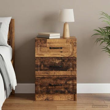 vidaXL Nachtkastje Oud hout 43 x 41 x 63,5 cm Bewerkt hout, Minder dan 45 cm, Verzenden, Nieuw, 55 tot 70 cm