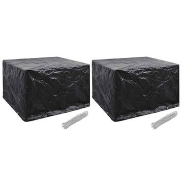 vidaXL Tuinmeubelhoezen 2 st 8 ogen 135x135x90 cm, Tuin en Terras, Tuinmeubel-accessoires, Verzenden, Nieuw