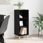 vidaXL Dressoir Zwart Eiken 34,5 x 32,5 x 90 cm Bewerkt hout, Huis en Inrichting, Kasten | Dressoirs, Verzenden, Nieuw, Overige houtsoorten