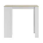 Bartafel met 3 planken 110x50x103 cm wit en eikenkleurig, Verzenden, Nieuw