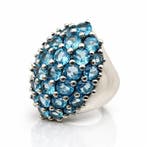 Zonder minimumprijs - Ring Zilver - Topaz (Gecertificeerd), Nieuw