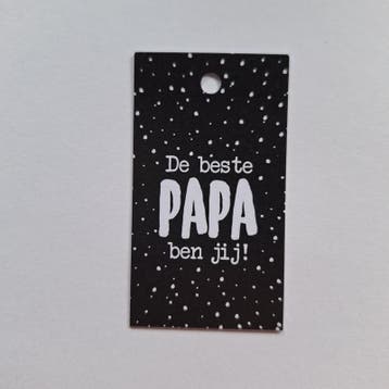 3x Cadeaulabel  De beste PAPA ben jou (Per 3 stuks), Ophalen of Verzenden, Nieuw