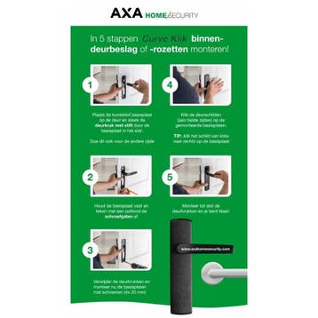 AXA Curve klik deurkruk Milan op rozet met, Verzenden, Nieuw