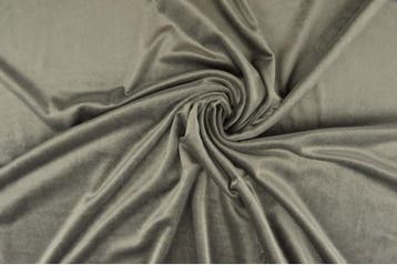 10 meter stretch fluweel - Zilvergrijs, Hobby en Vrije tijd, Stoffen en Lappen, 120 cm of meer, Ophalen of Verzenden, Polyester