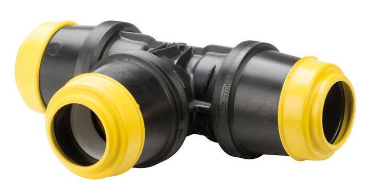 Hawle T-stuk 90°, Gastec QA, type K6555, 3x steek-50 mm, Doe-het-zelf en Verbouw, Overige Doe-het-zelf en Verbouw, Verzenden