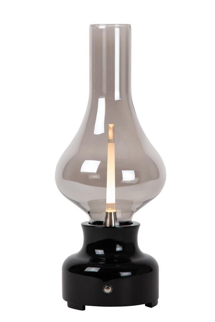 Lucide JASON - Oplaadbare Tafellamp - Accu/Batterij - LED 3, Huis en Inrichting, Lampen | Tafellampen, Zo goed als nieuw, Glas
