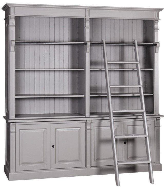 Boekenkast grijs 60704 Toulouse 220 x 240cm, Huis en Inrichting, Kasten | Boekenkasten, Ophalen of Verzenden