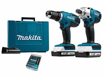 Veiling - Makita accuboor en slagschroever combi kit DK18354, Nieuw