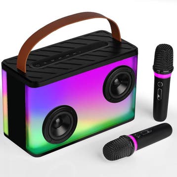 Bluetooth Speaker Karaoke | LED | Tweedekansje | OP=OP, Ophalen of Verzenden, Nieuw, Complete set