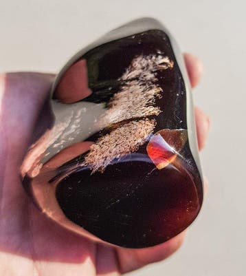 Amber - Barnsteen - HQ Freeform Bauwe Barnsteen - 7.5 cm -