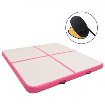 vidaXL Gymnastiekmat met pomp opblaasbaar 200x200x10 cm PVC, Sport en Fitness, Verzenden, Nieuw