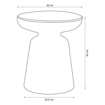 Bijzettafel Posio ronde salontafel 40 cm geel [en.casa], Huis en Inrichting, Tafels | Bijzettafels, Verzenden, Nieuw