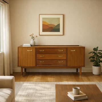 Dressoir | Vintage | Nathan | Teak |  4477, Minder dan 50 cm, 75 cm of meer, Teakhout, Mid-Century