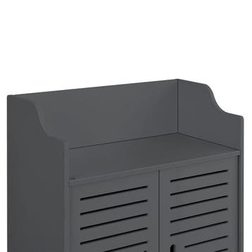 Badkamerkast Trosa opbergkast HKC 62x45x25 cm donkergrijs, Verzenden, Nieuw