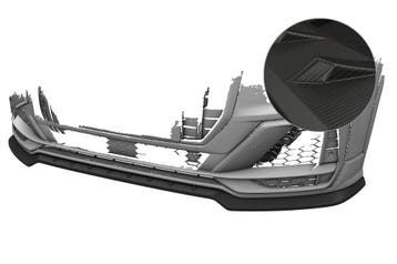 Cup spoilerlip met ABE voor Audi SQ2 (GA) CSL839-M, Auto-onderdelen, Verzenden, Nieuw