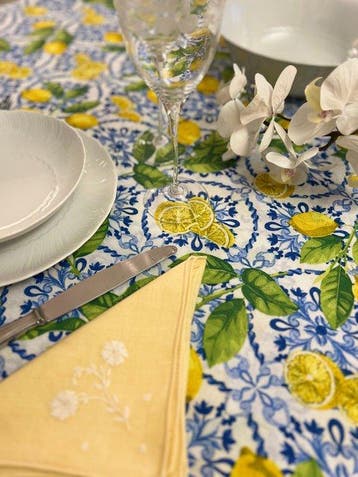 Elegante tafellaken voor grote tafels. Country house met, Antiek en Kunst