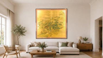 Bybu kamerscherm - Goudkleurige grond - Japan - Gold