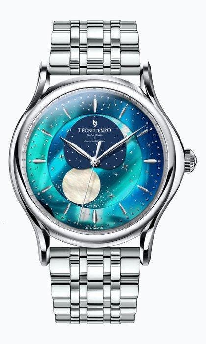 Tecnotempo - Automatic Moon Phase & Aurora Borealis, Sieraden, Tassen en Uiterlijk, Horloges | Heren